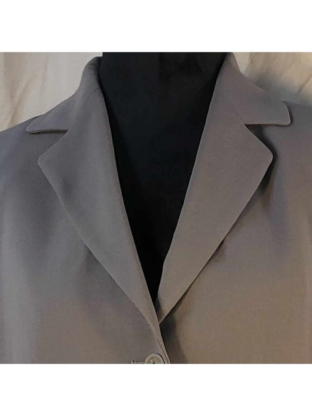 Women's Linda Allard  ELLEN TRACY Wool Taupe Single Breasted Blazer - 8P